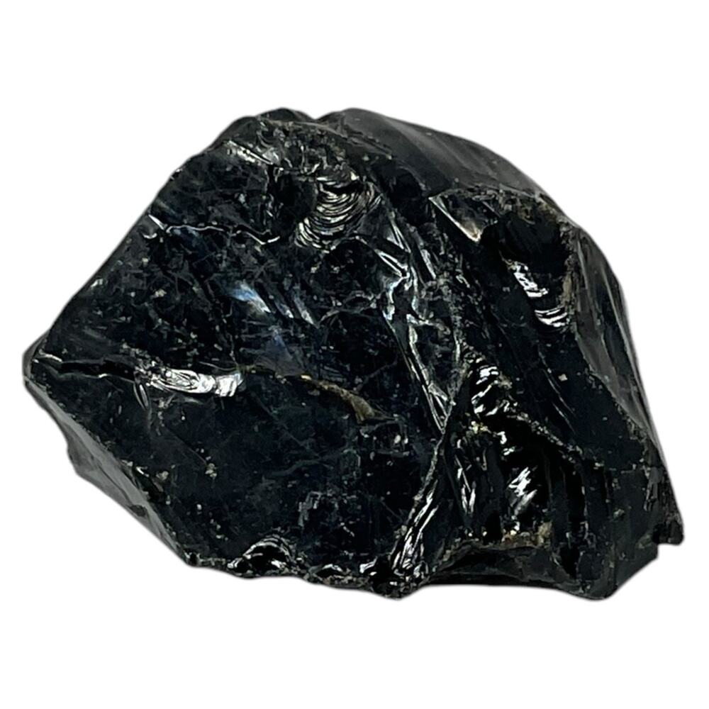 Black‎ Amber Flecked Art Glass Cullet Slag Glass #5L51